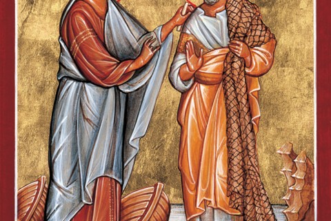 icon of Jesus and Peter