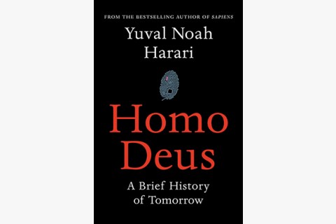 picture of Yuval Harari's book on transhumanism