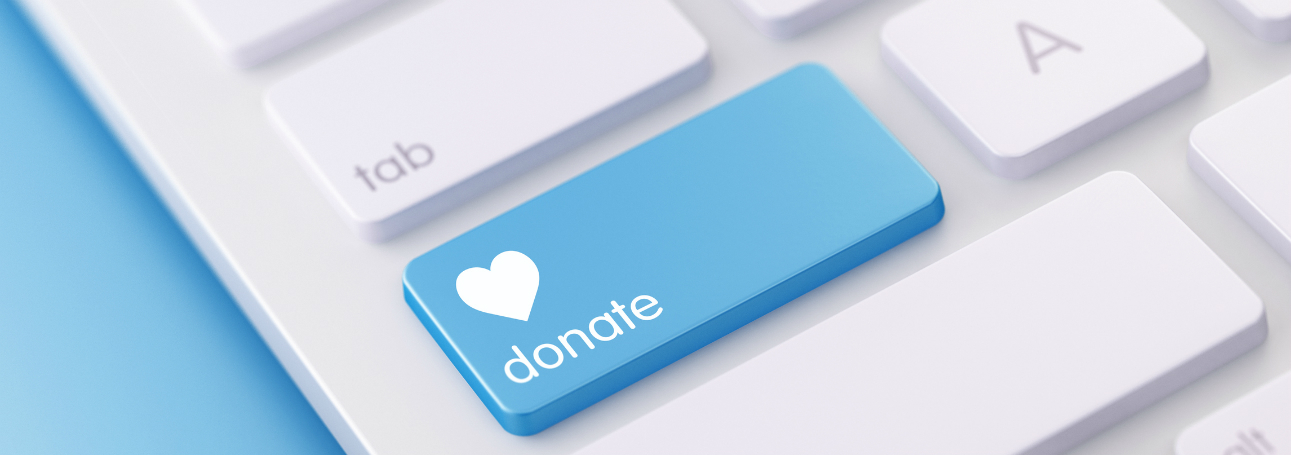 keyboard with donate button