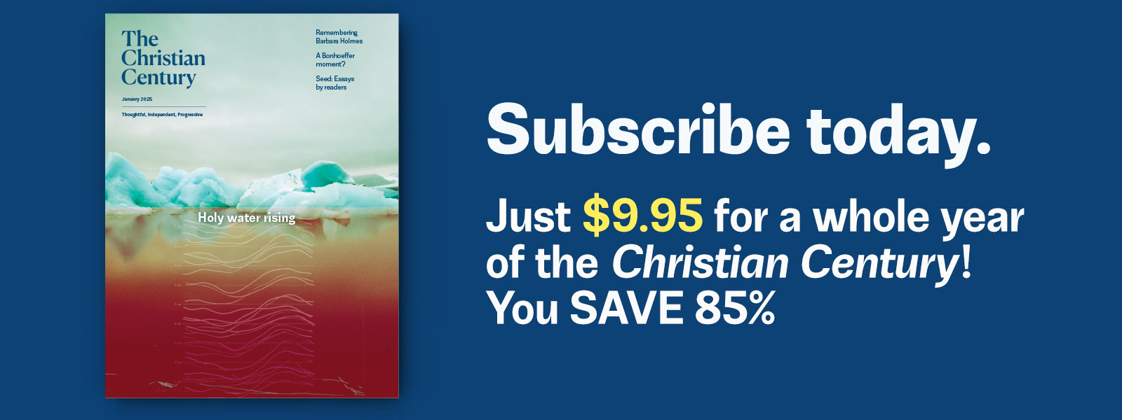 Image with magazine cover and $9.95 introductory subscription offer
