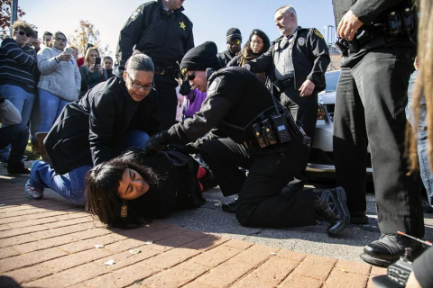 arrest protesting ICE detention