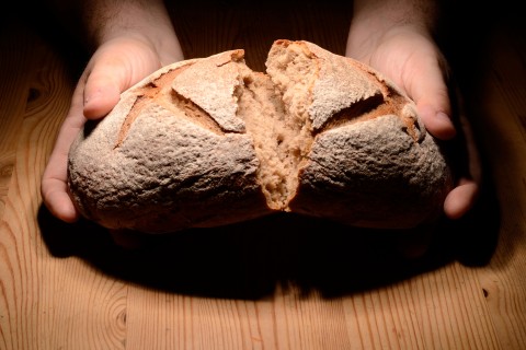 bread broken offered