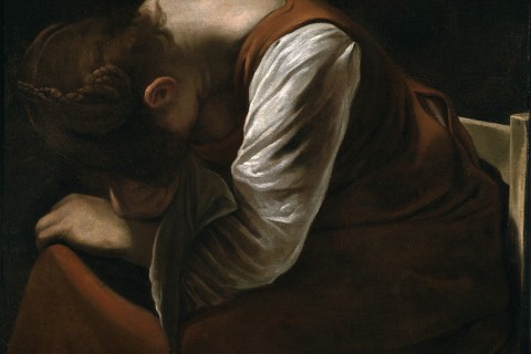 painting of a woman weeping