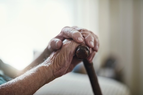 elderly man in chair