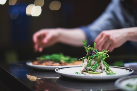 chef prepares a meal