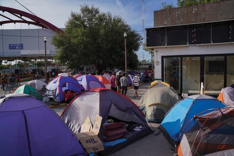 a tent city