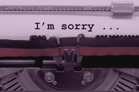 I'm sorry written apology