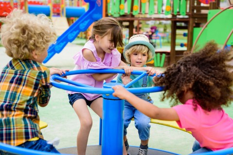 children on playground