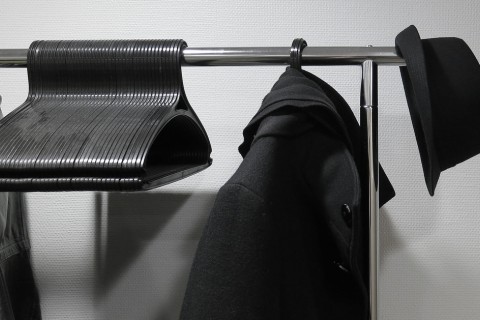 coats on rack 