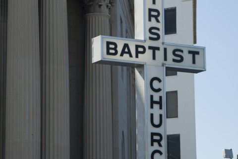 Baptist church sign