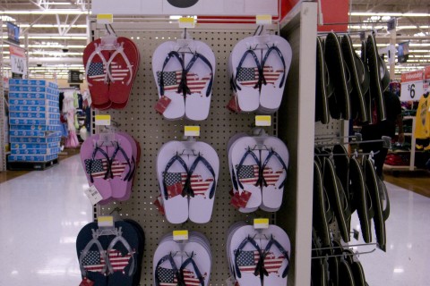 flag flip-flops Walmart