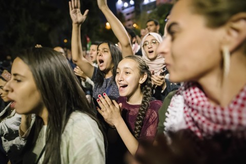 female protesters Jordan