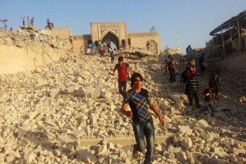 Jonah mosque rubble