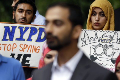Muslims protest NYPD