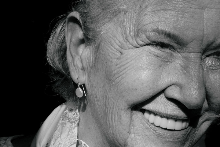Annie Dillard laughing