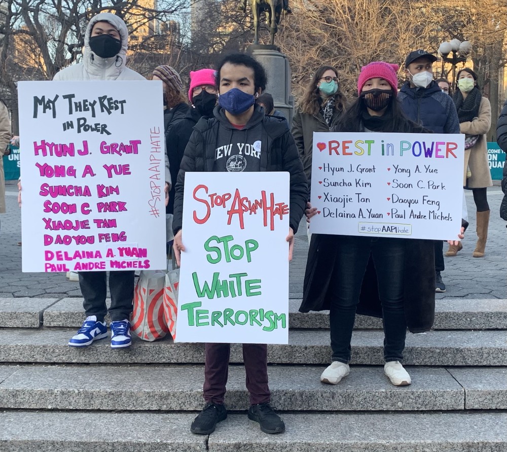 photo of protesters against anti-Asian hate