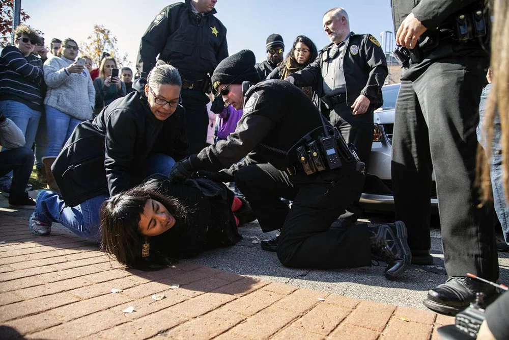 arrest protesting ICE detention