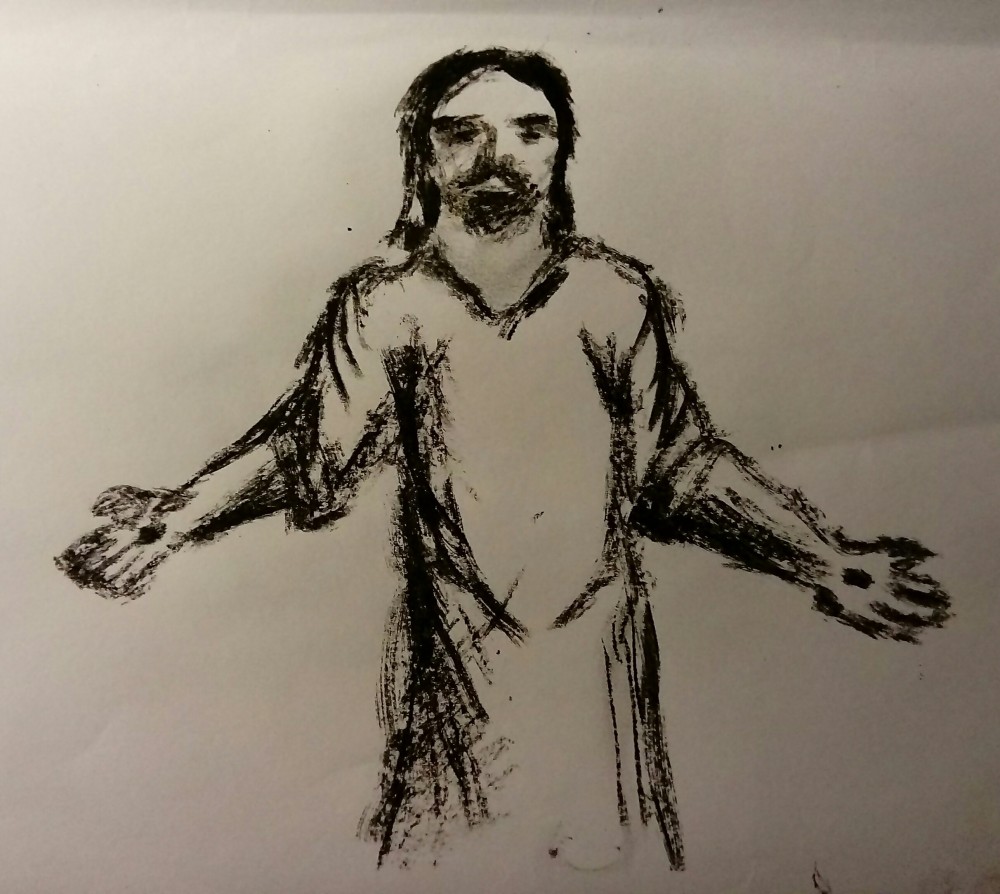 Jesus arms showing his wounds