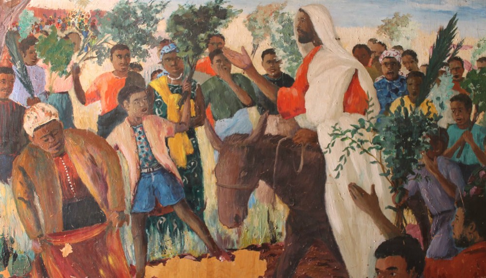 African painting of triumphal entry