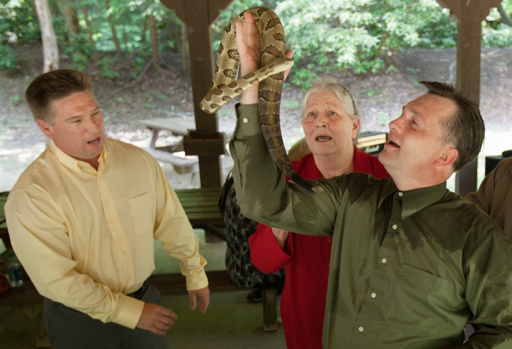 picture of snake handling Christians