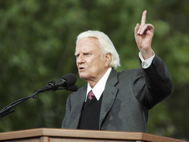 Billy Graham preaching