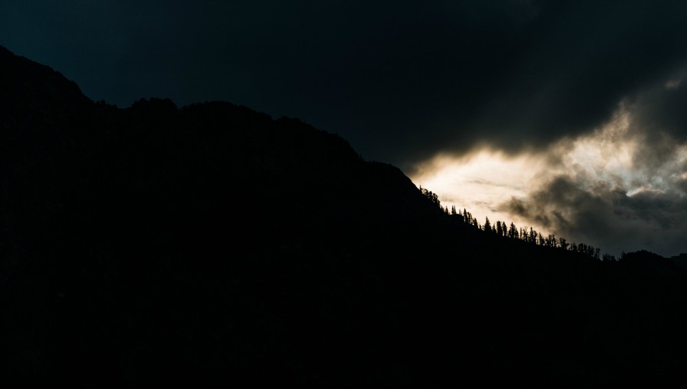 Sun hidden behind clouds