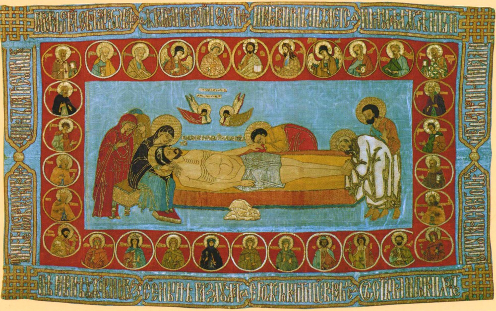 emroidery of Jesus' burial