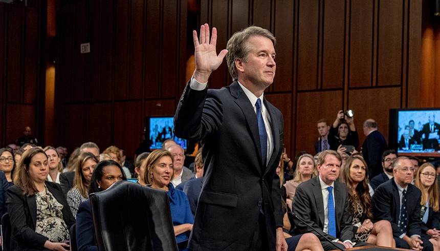 Brett Kavanaugh sworn in at Senate hearing