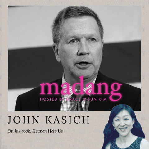 Image of John Kasich on Madang podcast logo