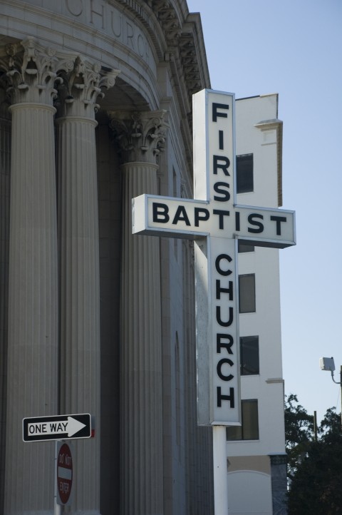 Baptist church sign