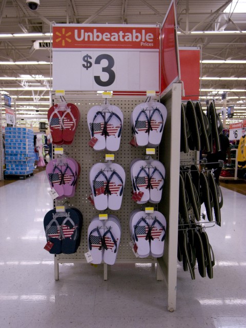 flag flip-flops Walmart