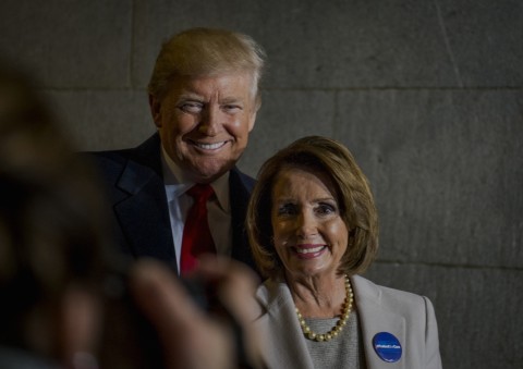 Trump & Pelosi posing for camera