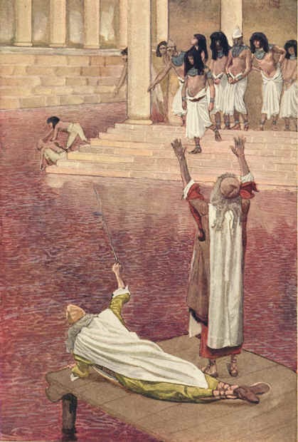 painting of the Nile turned to blood