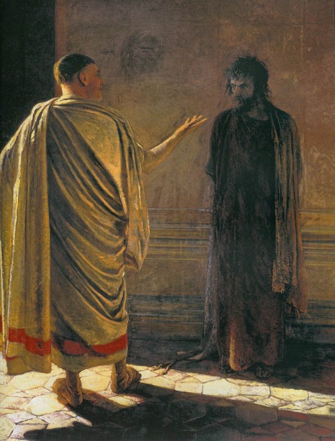 painting of Pilate and Jesus