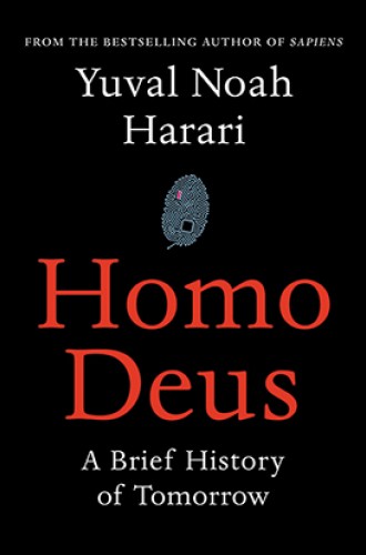 picture of Yuval Harari's book on transhumanism