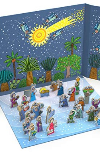 picture of wooden foldout Advent calendar