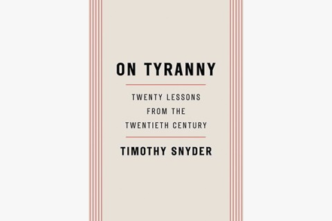 picture of Timothy Snyder's book on tyranny