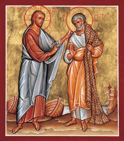 icon of Jesus and Peter
