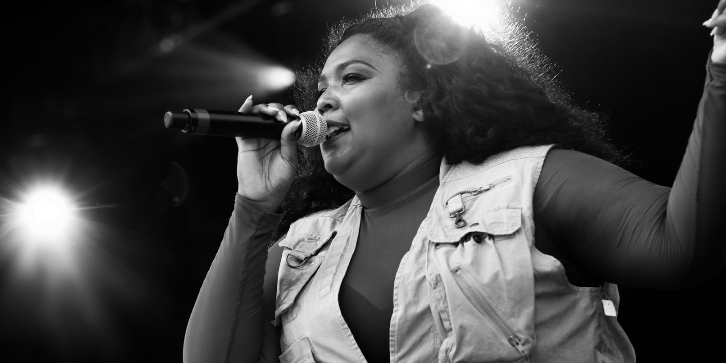 Lizzo performing