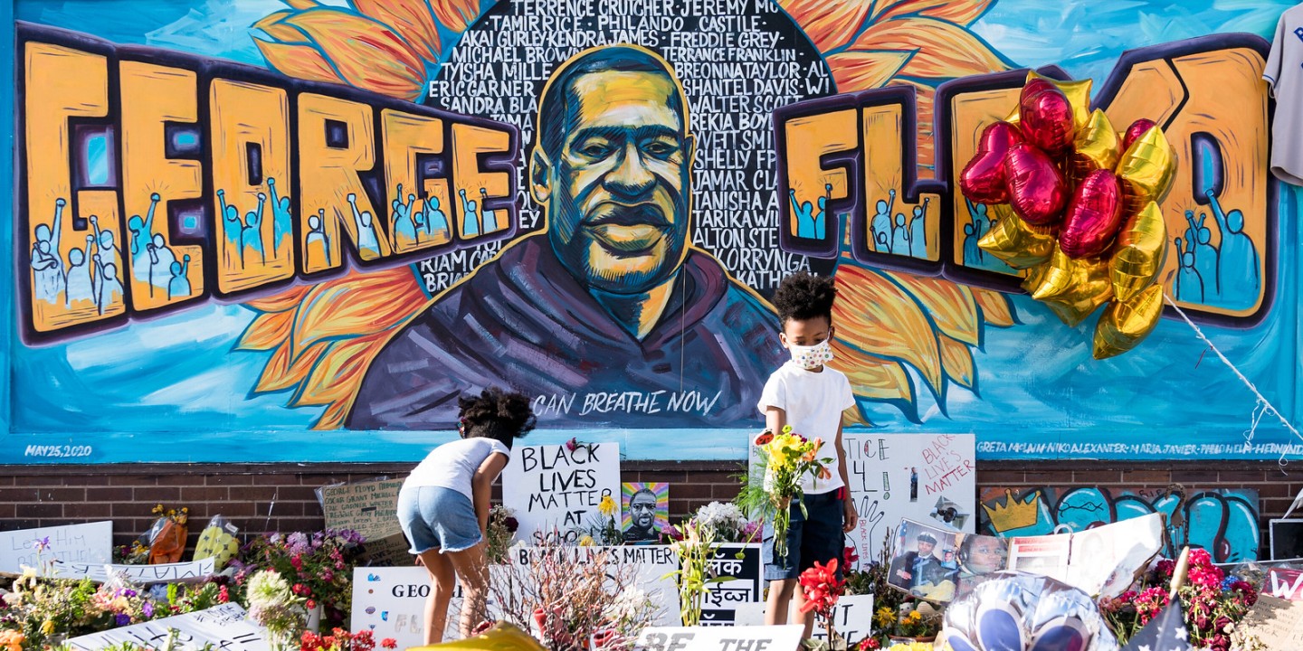 mural of George Floyd