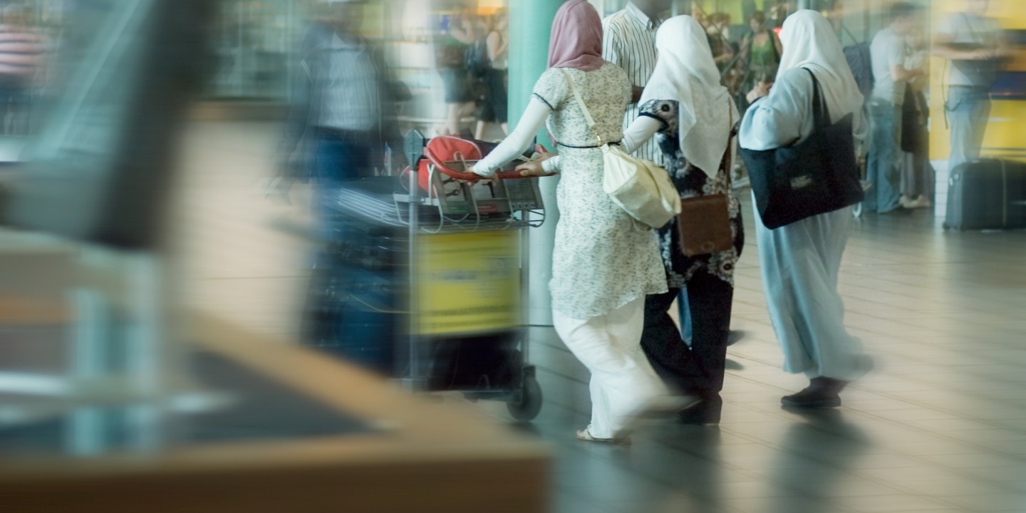 women at airport