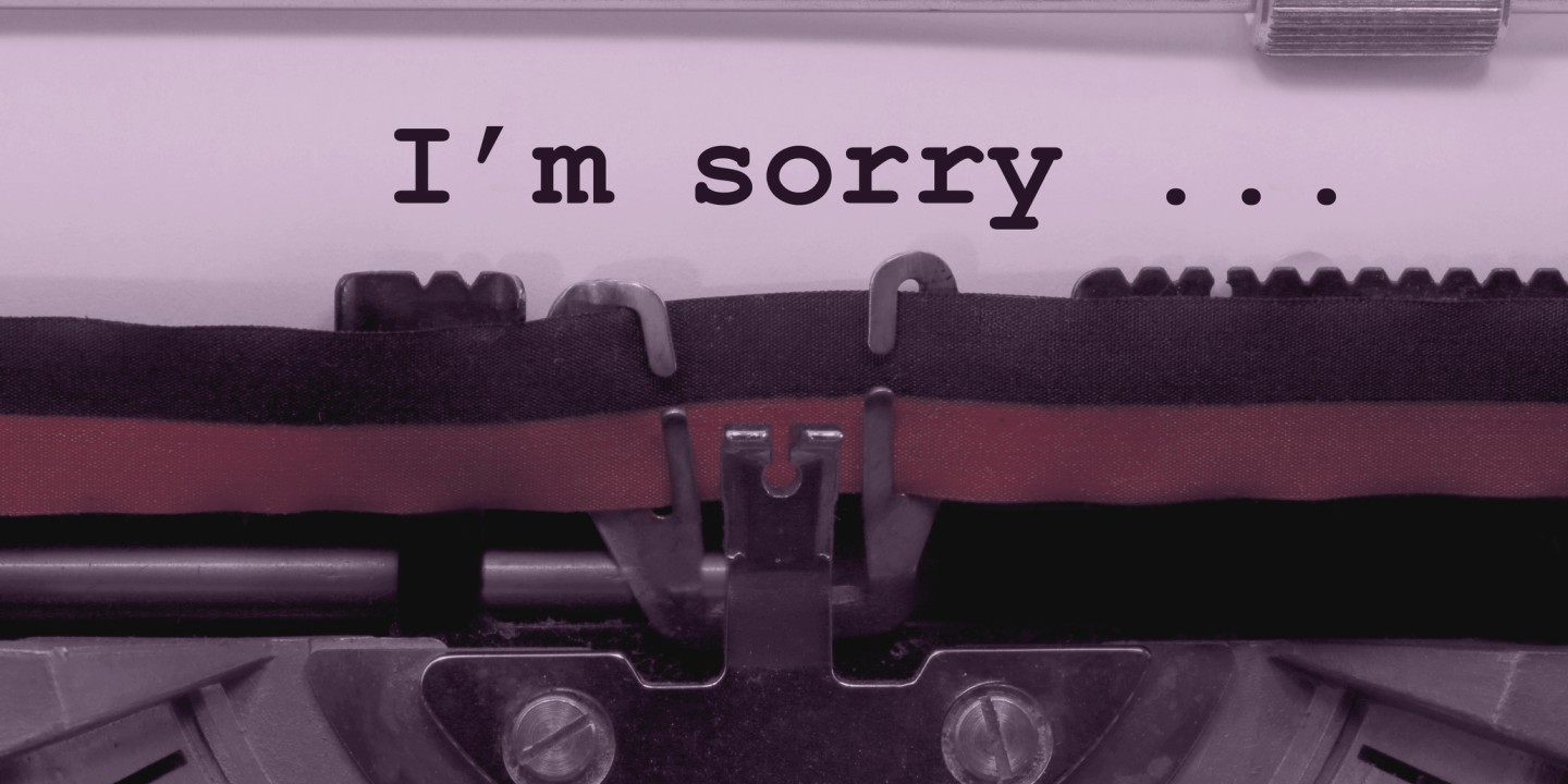 I'm sorry written apology