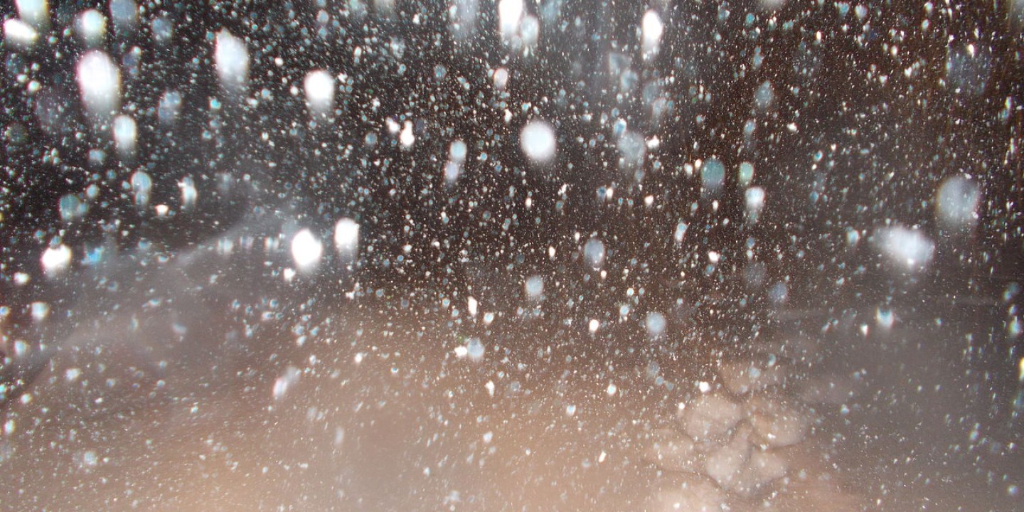 blizzard snow falling