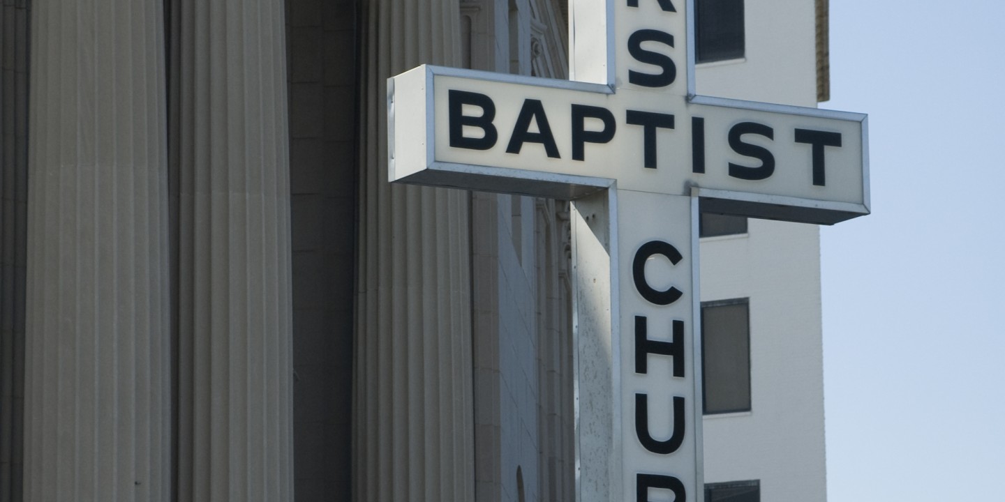Baptist church sign
