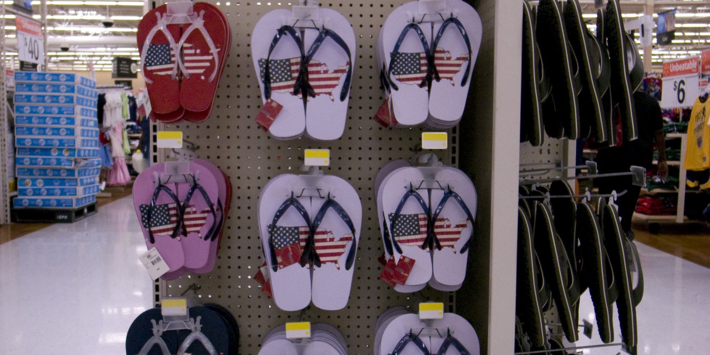 flag flip-flops Walmart