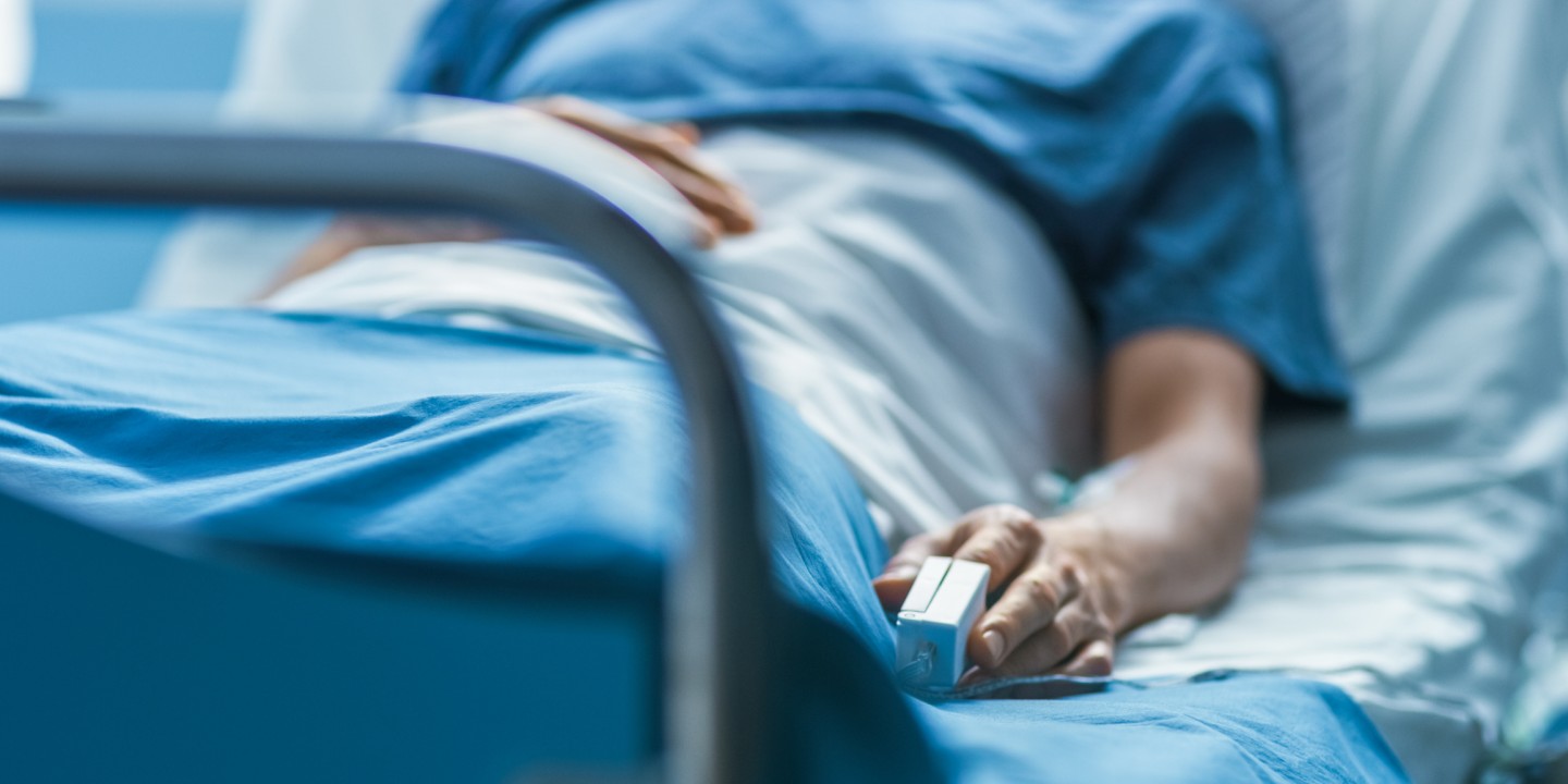 hospitalized young man