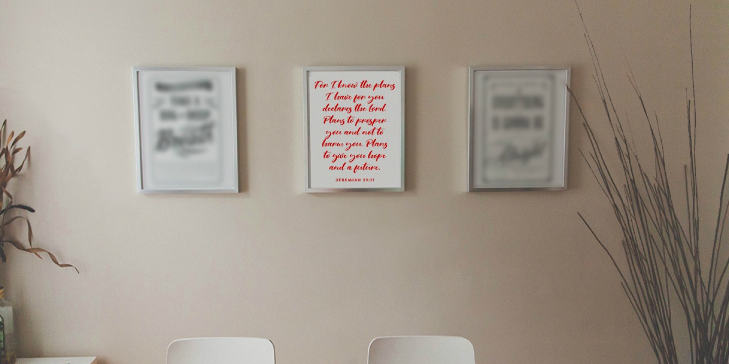 Jeremiah 29:11 framed