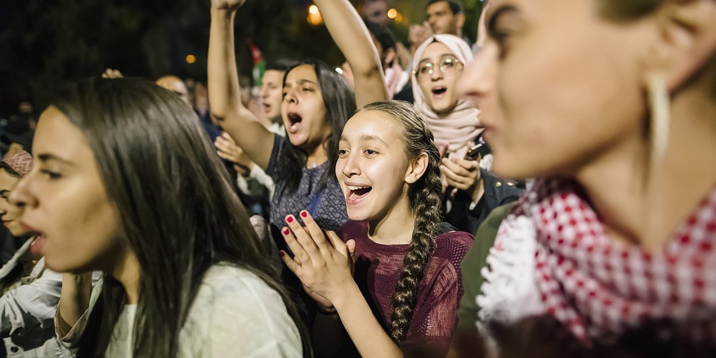 female protesters Jordan