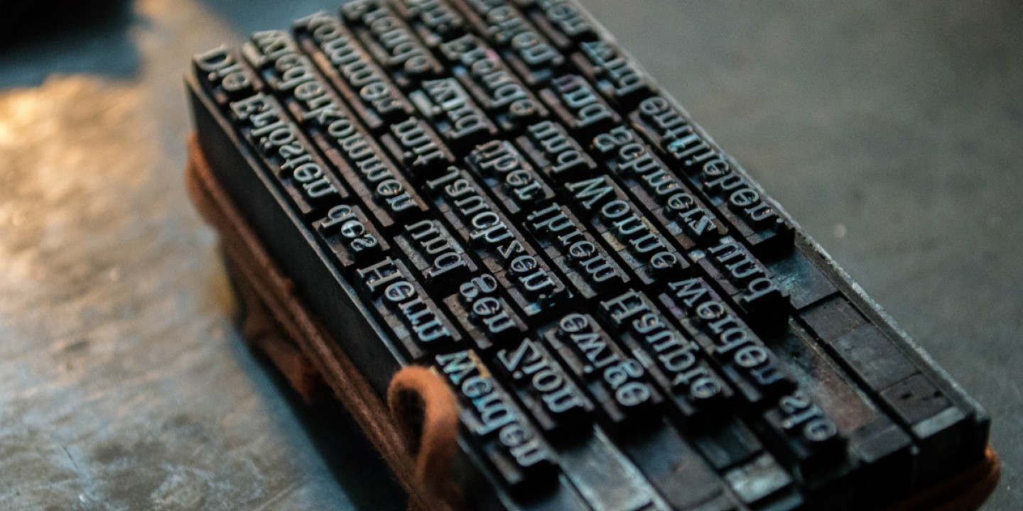 words being set for publishing