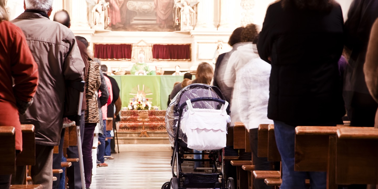 People standing worship